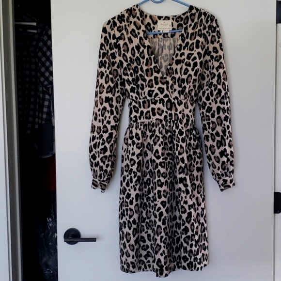 Limited Edition kate spade new york Leopard Print Tie-Back Dress